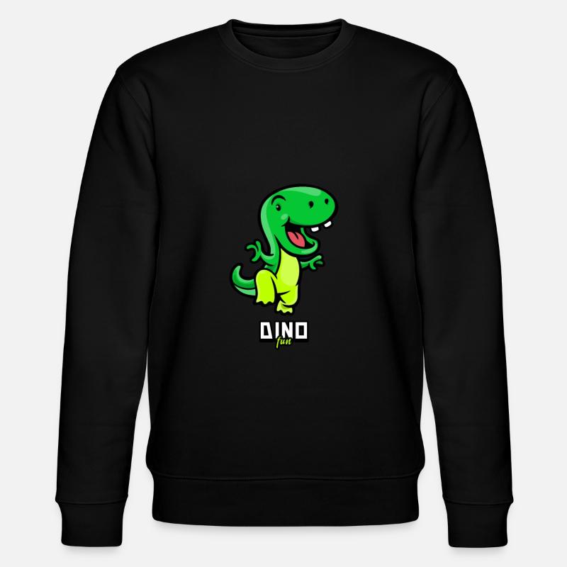 Grüner Dino - Stanley/Stella Unisex Bio-Sweatshirt CHANGER  - Schwarz