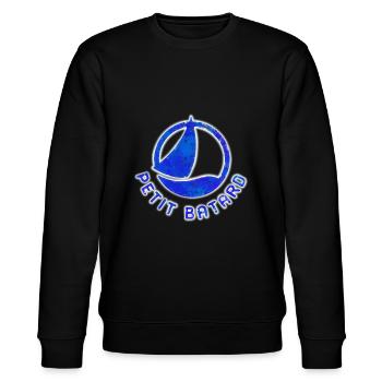Little bastard - Stanley/Stella CHANGER Unisex Organic Sweatshirt - black - Front - Nik (191cm) & Marisol (170cm)