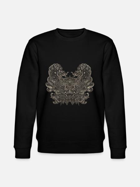 Engraved Bali Smile - Stanley/Stella CHANGER Unisex Organic Sweatshirt - black