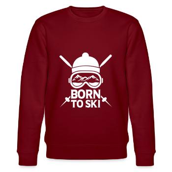 Born To Ski - Sweat bio CHANGER Stanley/Stella Unisexe - bordeaux - Devant - Nik (191cm) & Marisol (170cm)