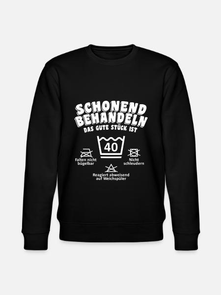 Schonend Behandeln Vierzig Geschenk 40. Geburtstag - Stanley/Stella Unisex Bio-Sweatshirt CHANGER  - Schwarz