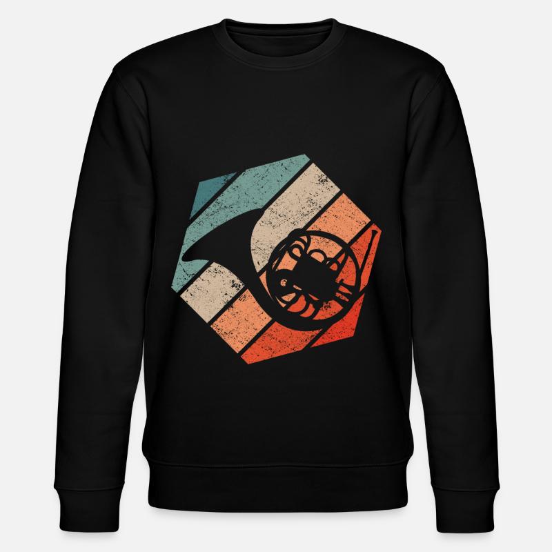 French Horn Hornist - Stanley/Stella Unisex Bio-Sweatshirt CHANGER  - Schwarz