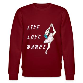 Balett Ballerina Tänzerin Tanzen mädchen - Stanley/Stella Unisex Bio-Sweatshirt CHANGER  - Burgunderrot - Vorne - Nik (191cm) & Marisol (170cm)