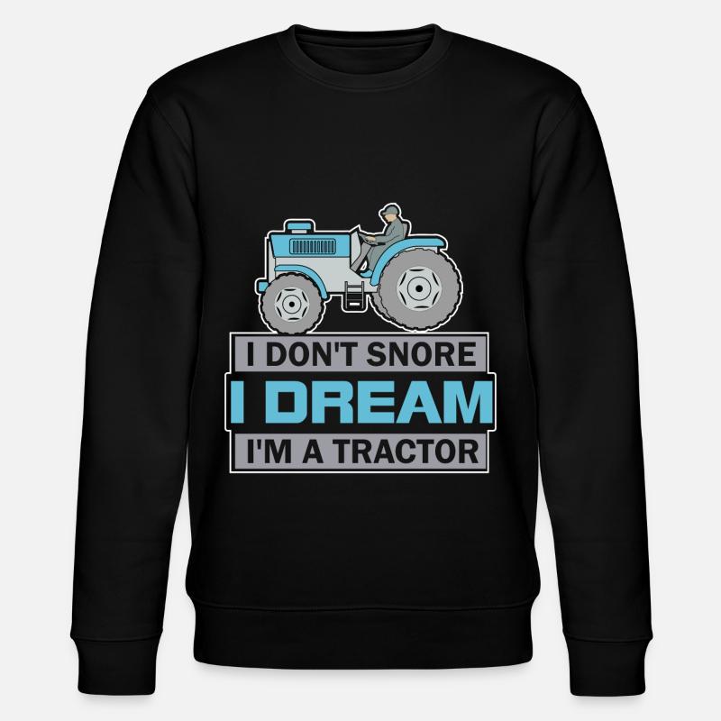 Snoring tractor - Stanley/Stella CHANGER Unisex Organic Sweatshirt - black