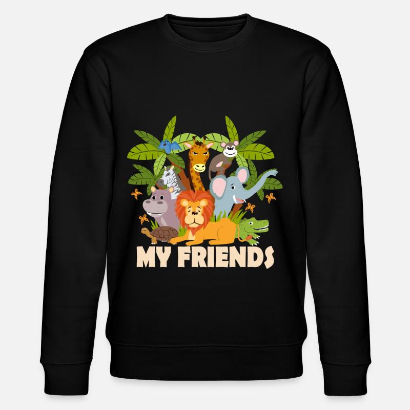 Freunde - Stanley/Stella Unisex Bio-Sweatshirt CHANGER  - Schwarz
