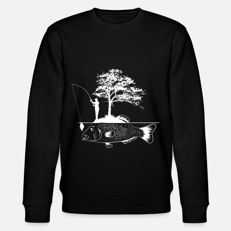 Stab Fischinsel Baum Silhouette - Stanley/Stella Unisex Bio-Sweatshirt CHANGER  - Schwarz