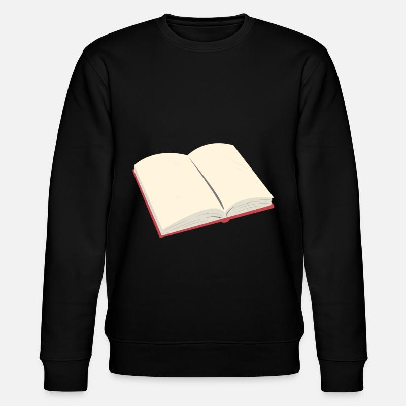 Open book - Stanley/Stella CHANGER Unisex Organic Sweatshirt - black