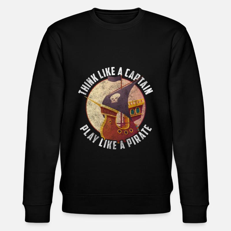 Piratenschiff Schatzsuche Augenklappe Schiff - Stanley/Stella Unisex Bio-Sweatshirt CHANGER - Schwarz