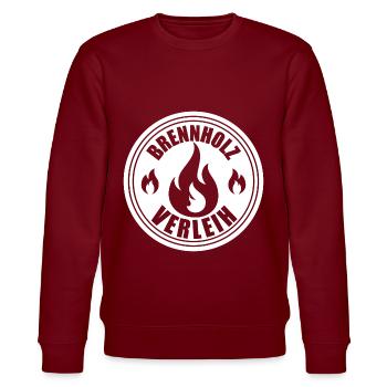 Brennholz Verleih - Stanley/Stella Unisex Bio-Sweatshirt CHANGER  - Burgunderrot - Vorne - Nik (191cm) & Marisol (170cm)