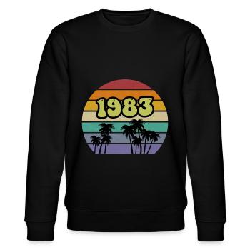 1983 - Stanley/Stella CHANGER Unisex Organic Sweatshirt - black - Front - Nik (191cm) & Marisol (170cm)