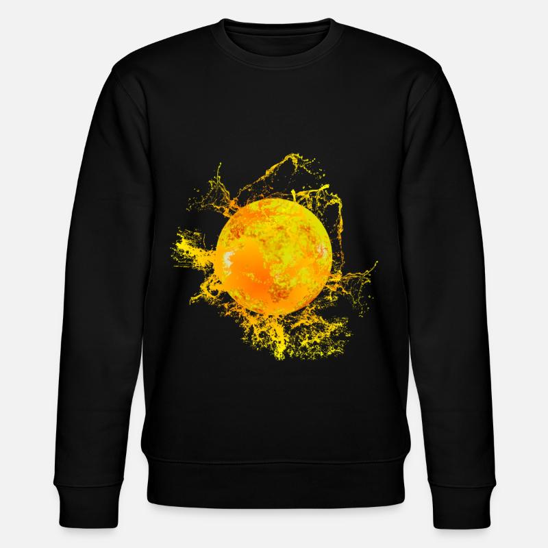 Sonne mit Farbspritzer - Stanley/Stella Unisex Bio-Sweatshirt CHANGER  - Schwarz