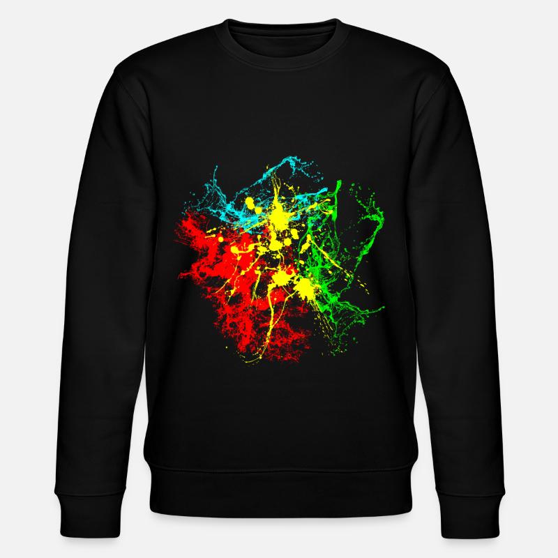 Paint splashes - Stanley/Stella CHANGER Unisex Organic Sweatshirt - black