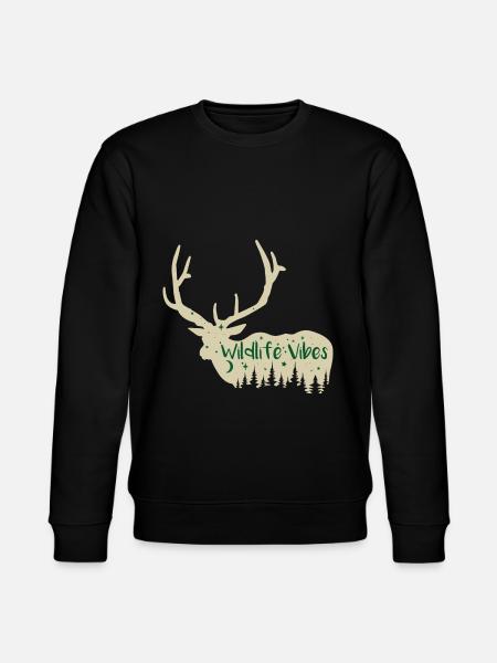 Sjov jagt citat Vilde Liv Vibes - Stanley/Stella økologisk unisex-sweatshirt CHANGER  - sort