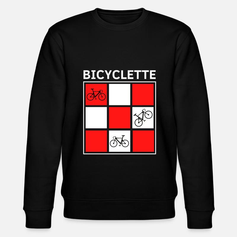VÉLO CARRÉS ROUGE BLANC - Sweat bio CHANGER Stanley/Stella Unisexe - noir
