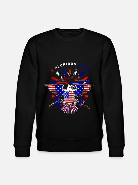 A beautiful American eagle design - Stanley/Stella CHANGER Unisex Organic Sweatshirt - black