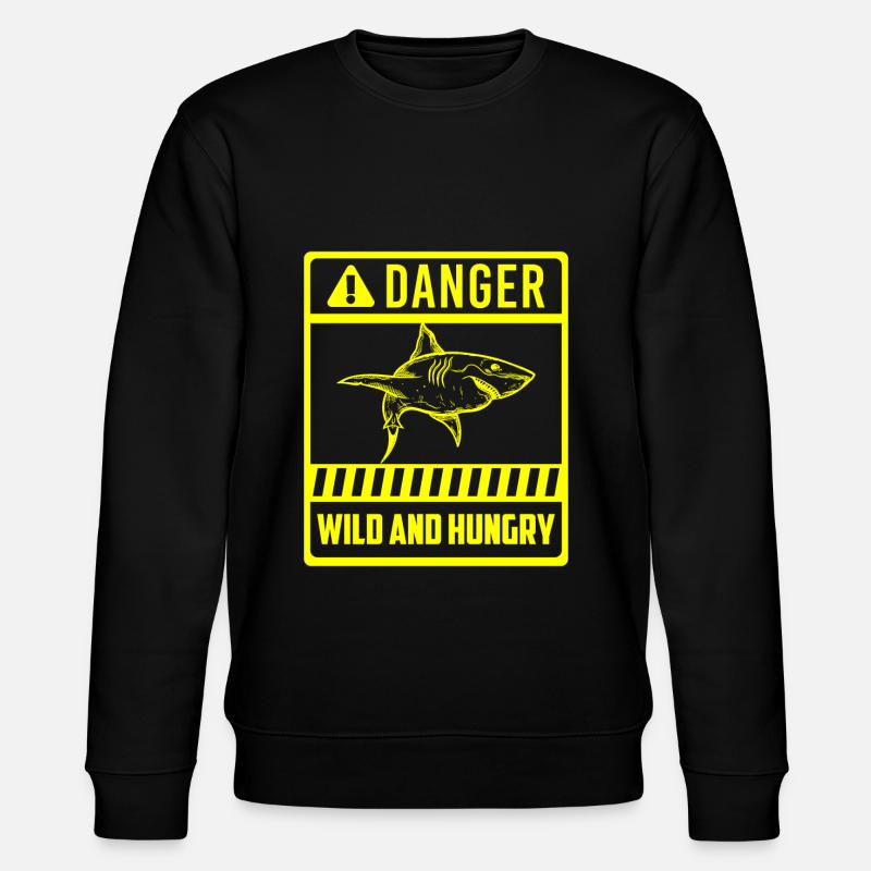 Weißer Hai Meer - Stanley/Stella Unisex Bio-Sweatshirt CHANGER  - Schwarz