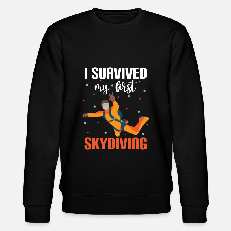 Paragliding Skydiving Jump - Stanley/Stella CHANGER Unisex Organic Sweatshirt - black