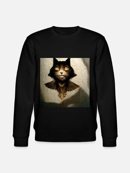 Cat - Angel - Transformation - Stanley/Stella CHANGER Unisex Organic Sweatshirt - black