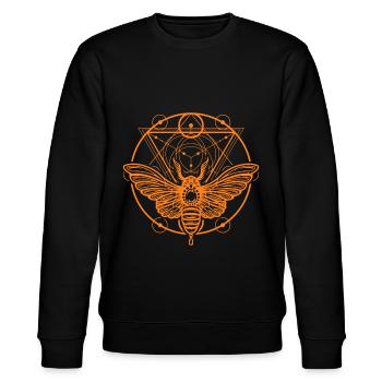 Symbol Superstition Sun Pictogram - Stanley/Stella CHANGER Unisex Organic Sweatshirt - black - Front - Nik (191cm) & Marisol (170cm)