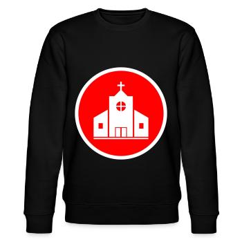 Church - Stanley/Stella CHANGER Unisex Organic Sweatshirt - black - Front - Nik (191cm) & Marisol (170cm)