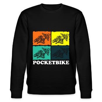 Motocross Cool Motorradfahrer Matsch - Stanley/Stella Unisex Bio-Sweatshirt CHANGER  - Schwarz - Vorne - Nik (191cm) & Marisol (170cm)