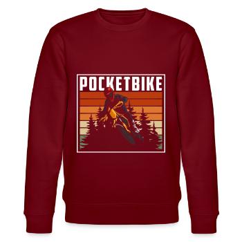 Pocketbike Biker Zweirad Matsch - Stanley/Stella Unisex Bio-Sweatshirt CHANGER  - Burgunderrot - Vorne - Nik (191cm) & Marisol (170cm)