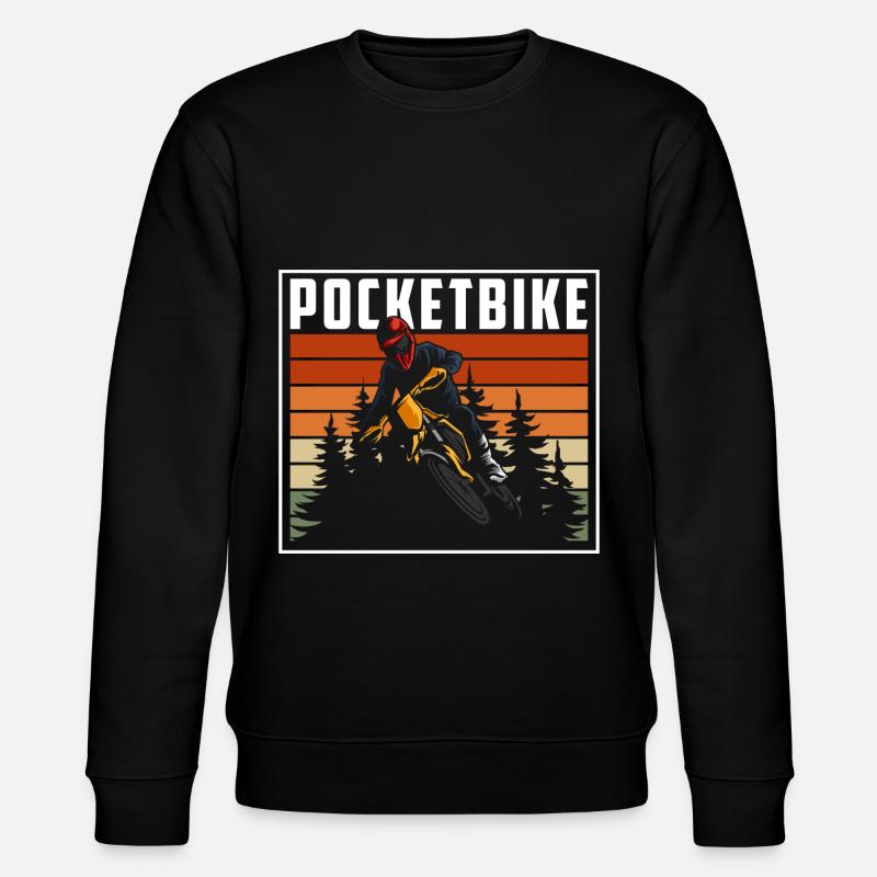 Pocketbike Biker Two-wheeler Mud - Stanley/Stella CHANGER Unisex Organic Sweatshirt - black