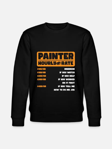 Painter Artist Training Paint Roller - Stanley/Stella CHANGER Unisex Organic Sweatshirt - black
