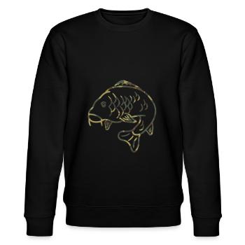 Pêcheur de carpe Pêcheur Pêcheur Pêche Camouflage - Sweat bio CHANGER Stanley/Stella Unisexe - noir - Devant - Nik (191cm) & Marisol (170cm)