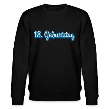 18. Geburtstag Geburtstagsgeschenk Geschenkidee - Stanley/Stella Unisex Bio-Sweatshirt CHANGER  - Schwarz - Vorne - Nik (191cm) & Marisol (170cm)
