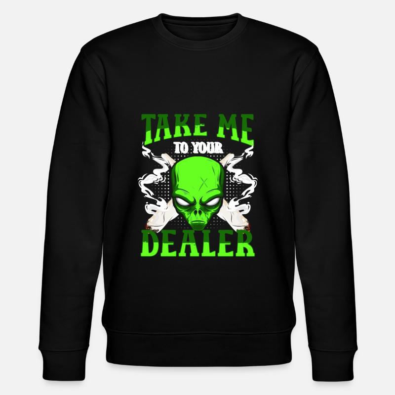 Extraterrestrial Star Space Retro - Stanley/Stella CHANGER Unisex Organic Sweatshirt - black