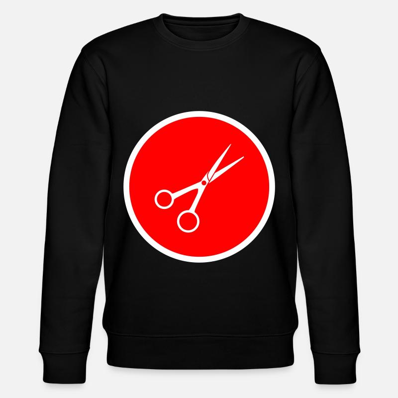 Schere Barber Kreis - Stanley/Stella Unisex Bio-Sweatshirt CHANGER - Schwarz