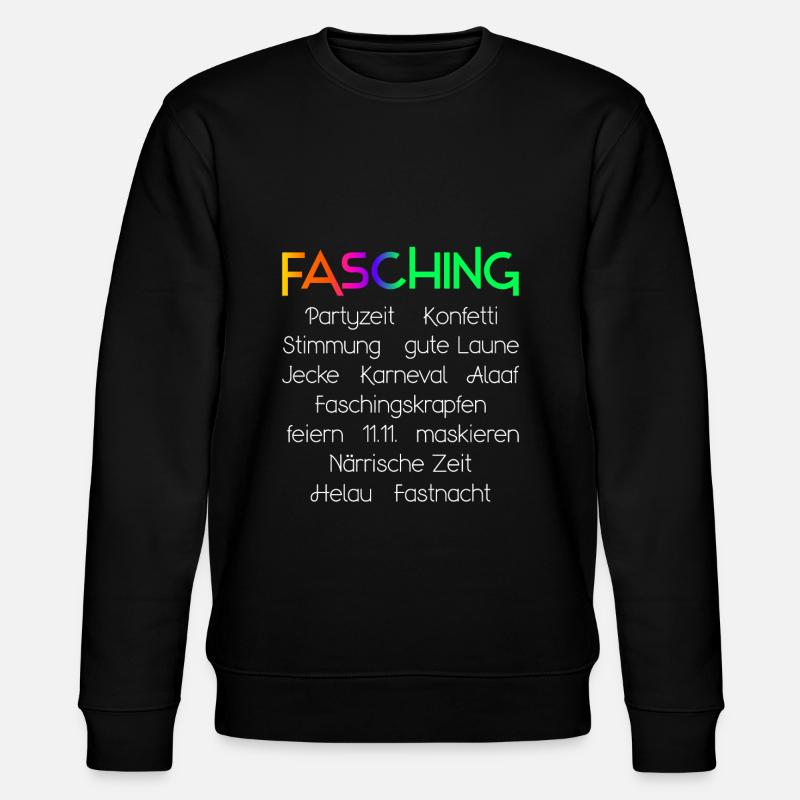 Faschingszeit - Partyzeit - Stanley/Stella Unisex Bio-Sweatshirt CHANGER - Schwarz