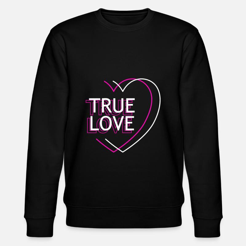 True Love - Stanley/Stella Unisex Bio-Sweatshirt CHANGER  - Schwarz