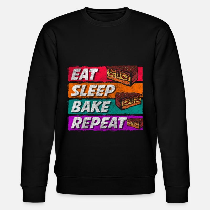 Kuchen Bäcker Süß Dessert - Stanley/Stella Unisex Bio-Sweatshirt CHANGER - Schwarz