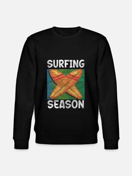 Surfing Surfergirl Windsurfer Beach - Stanley/Stella CHANGER Unisex Organic Sweatshirt - black