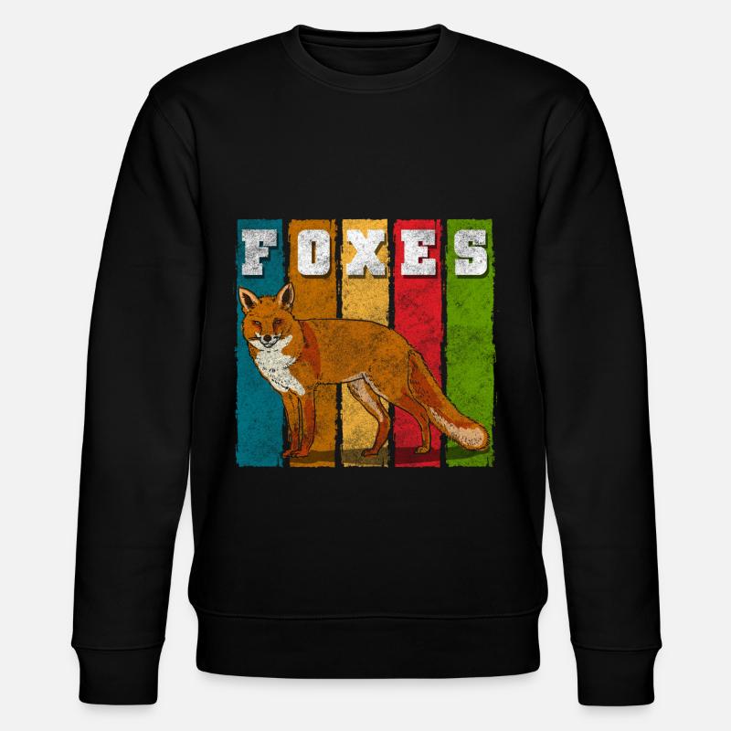 Renard roux des forêts - Sweat bio CHANGER Stanley/Stella Unisexe - noir
