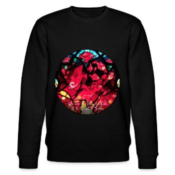 T-Shirt Papa Humor - Im Namen des Vaters und des Fisches - Stanley/Stella Unisex Bio-Sweatshirt CHANGER  - Schwarz - Vorne - Nik (191cm) & Marisol (170cm)