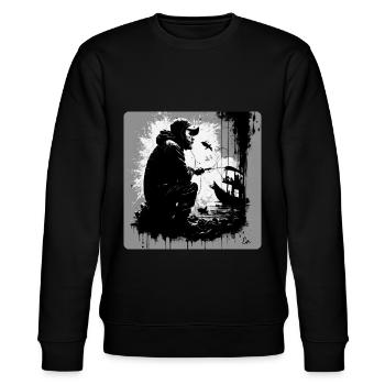 T-shirt Papa, T-shirt Pêche - Ajoutez du style - Sweat bio CHANGER Stanley/Stella Unisexe - noir - Devant - Nik (191cm) & Marisol (170cm)