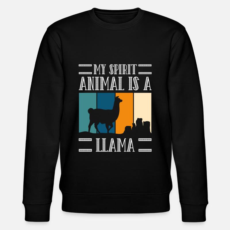 Llama Fluffy Animal Breeder - Stanley/Stella CHANGER Unisex Organic Sweatshirt - black