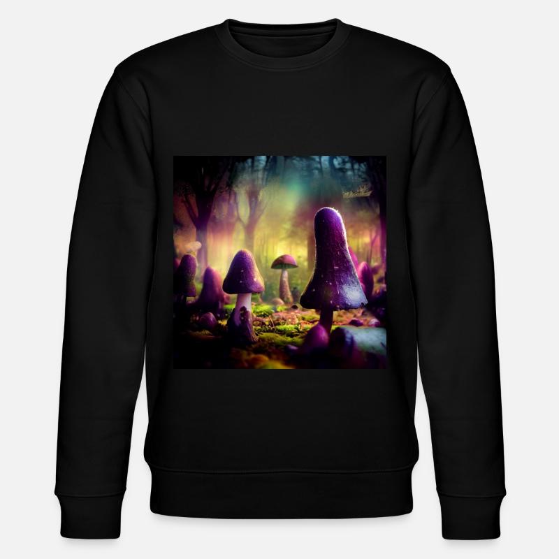 Forêt de champignons - Sweat bio CHANGER Stanley/Stella Unisexe - noir