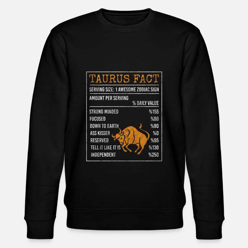 Taurus Zodiac April constellation - Stanley/Stella CHANGER Unisex Organic Sweatshirt - black