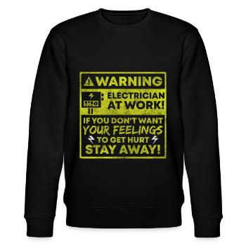 Electricity Craft Voltage Work - Stanley/Stella CHANGER Unisex Organic Sweatshirt - black - Front - Nik (191cm) & Marisol (170cm)