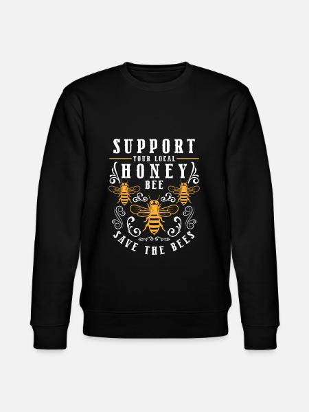 Honey Bees Sweet - Stanley/Stella CHANGER Unisex Organic Sweatshirt - black