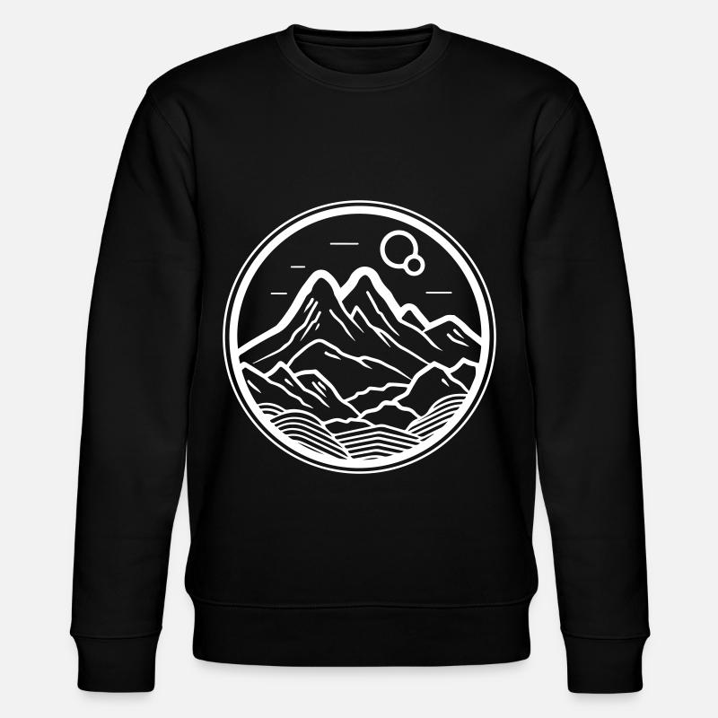 Berge Alpen Silhouette - Stanley/Stella Unisex Bio-Sweatshirt CHANGER  - Schwarz