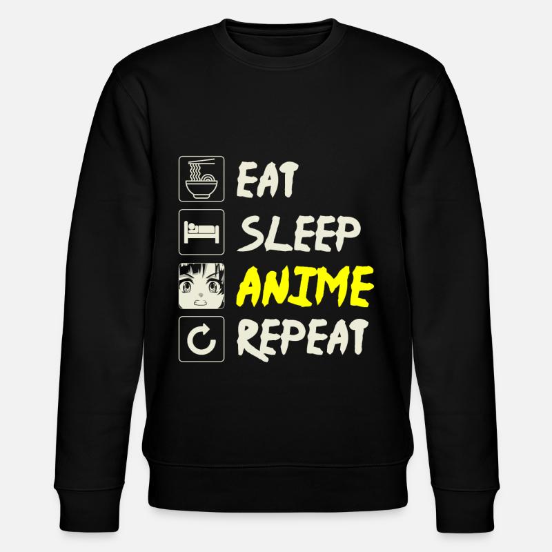 Anime Waifu - Stanley/Stella Unisex Bio-Sweatshirt CHANGER  - Schwarz