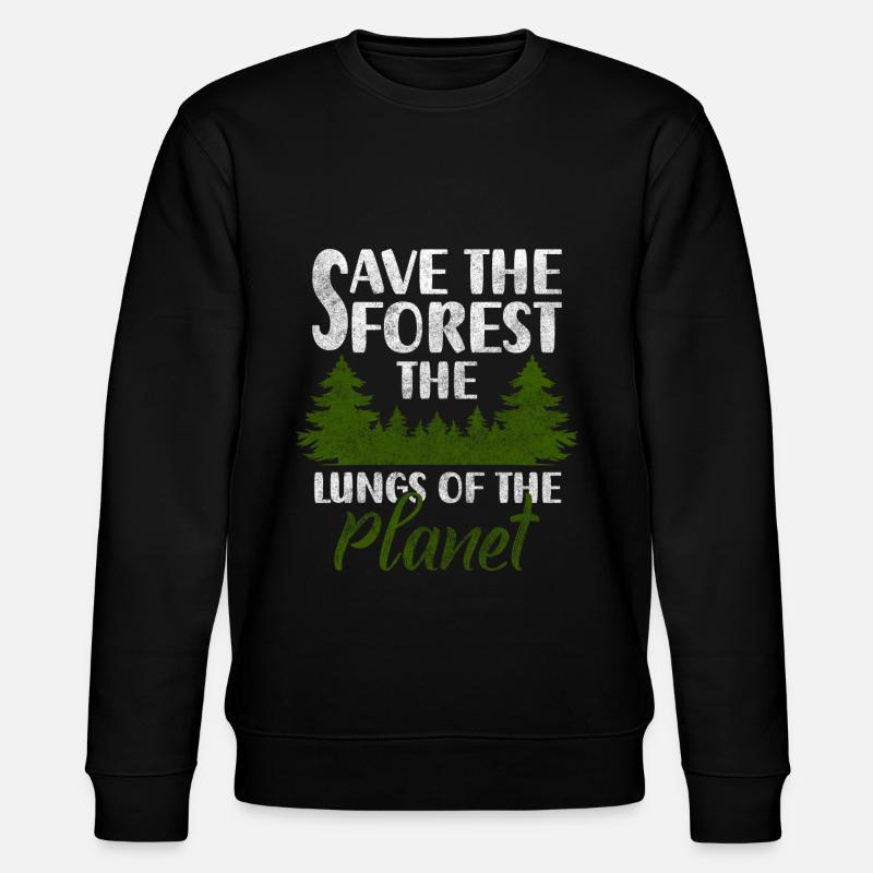 Wald Wandern Planet Jäger - Stanley/Stella Unisex Bio-Sweatshirt CHANGER  - Schwarz