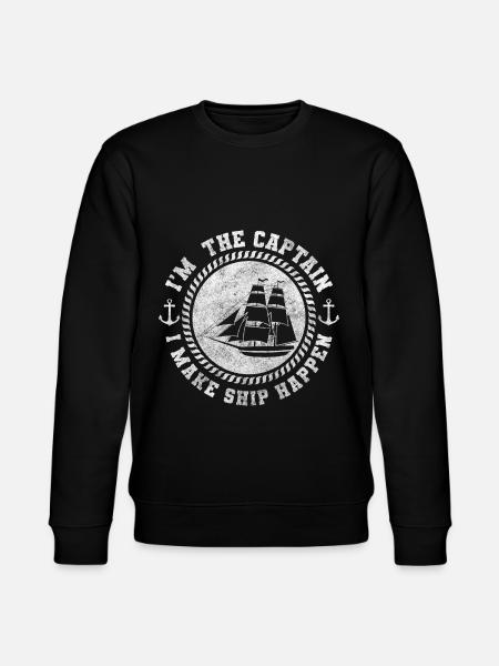 Sailboat Captain Water - Stanley/Stella CHANGER Unisex Organic Sweatshirt - black