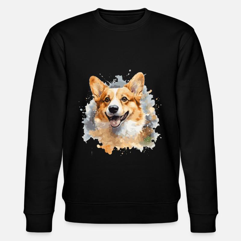 Corgi - Stanley/Stella Unisex Bio-Sweatshirt CHANGER  - Schwarz
