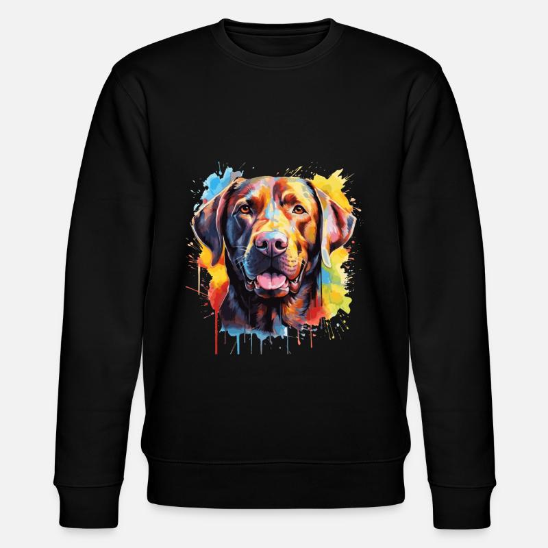 Labrador - Stanley/Stella Unisex Bio-Sweatshirt CHANGER  - Schwarz